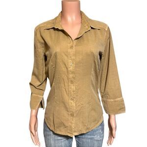 Weekendz off  3/4 sleeve faint striped detail blouse M